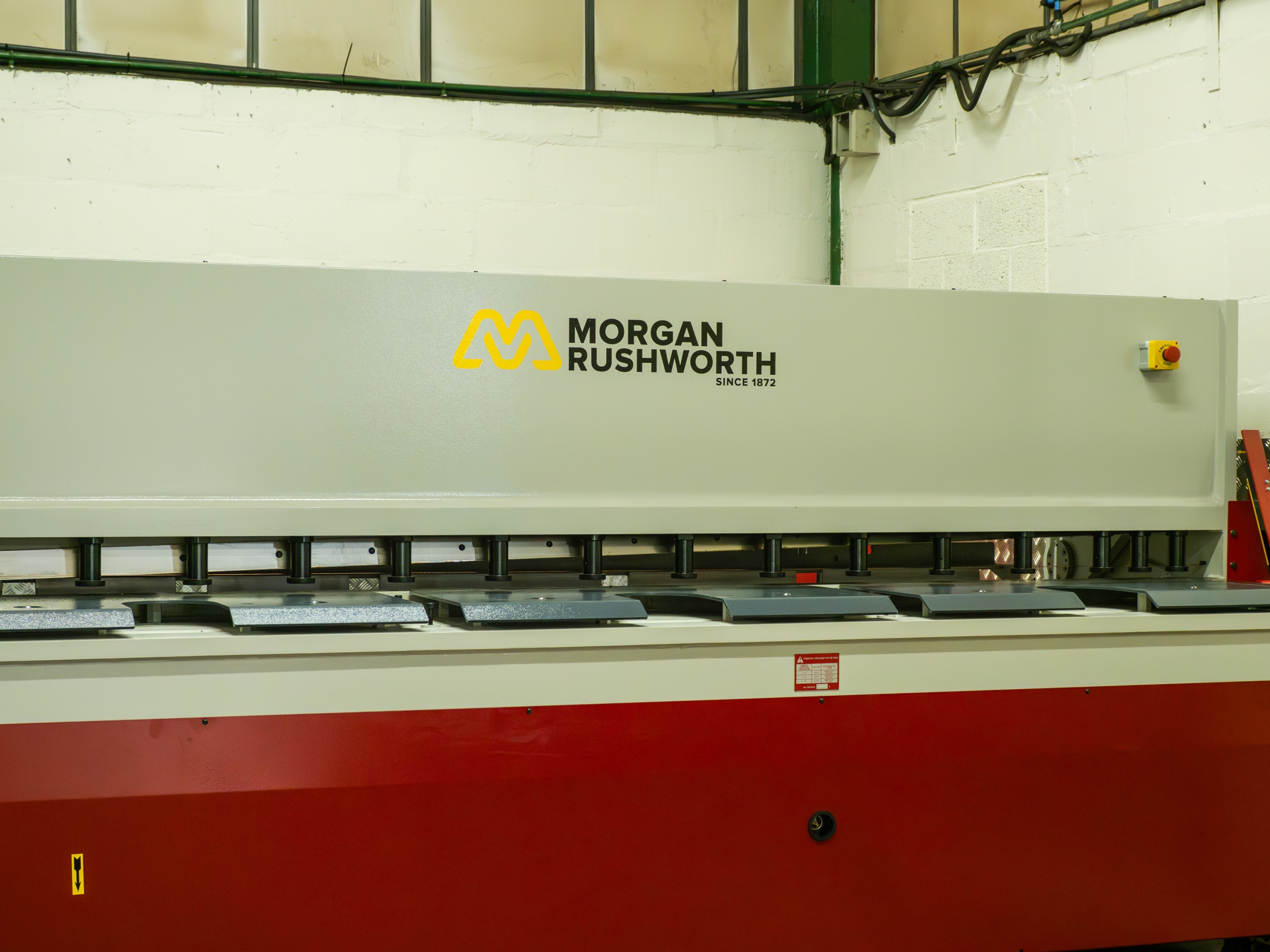 Morgan Rushworth HSGS 3100/6 hydraulic sheet metal guillotine